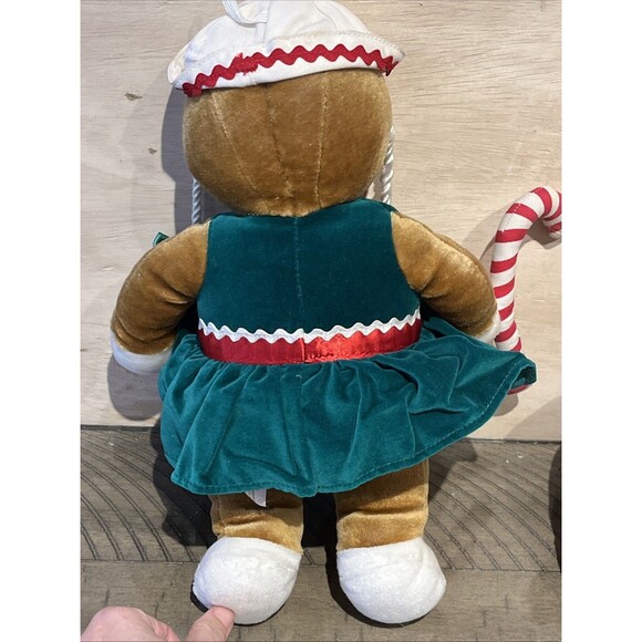 Vintage Target Gingerbread Boy Girl Set Plush 13" Christmas Doll 1990 Commonwea - Picture 7 of 8